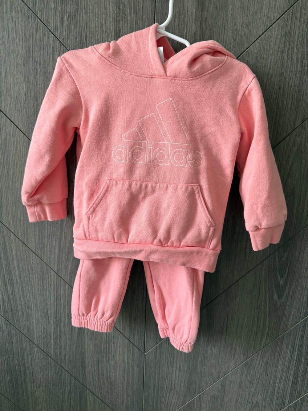 adidas Light Pink Hoodie and Jogger Set